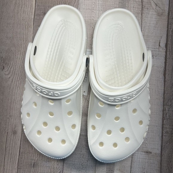 Crocs Baya Unisex Clog Shoes White Slip-On Men's Size 6 I Women's 8 10126-100 - Picture 5 of 12